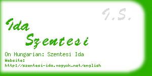 ida szentesi business card